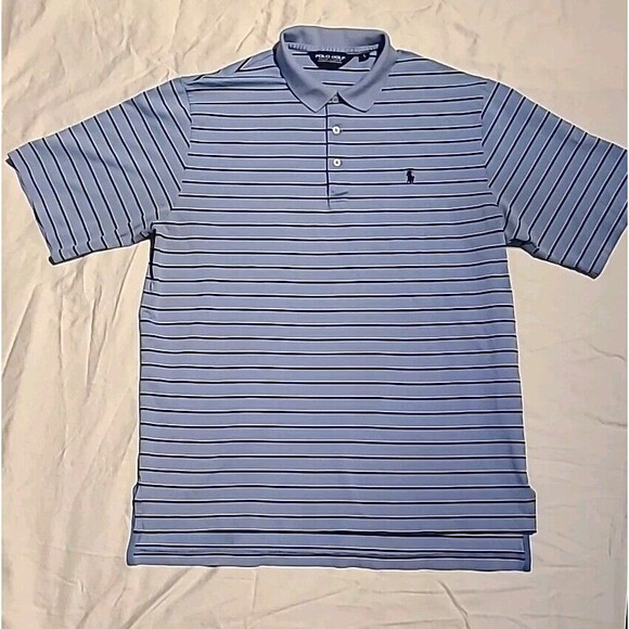 Polo Ralph Lauren Performance Polo Shirt Mens Extra Large Short Sleeve Striped - Picture 1 of 5